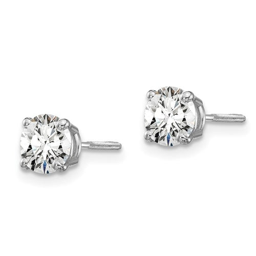 1 ctw Lab grown diamond earrings in 14k white gold