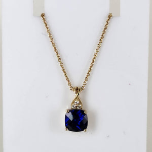 Created Sapphire Pendant