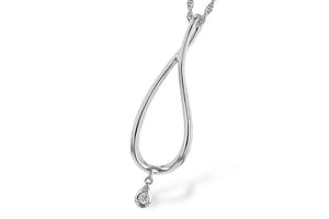 Necklace with a Dangling Diamond