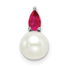 Load image into Gallery viewer, Pearl and Ruby Necklace
