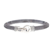 Load image into Gallery viewer, Gray Soft Python Snake Leather Bracelet