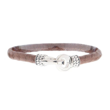 Load image into Gallery viewer, Brown Soft Python Snake Leather Bracelet