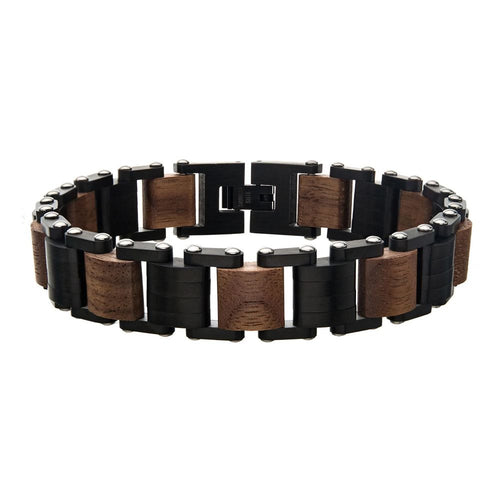 Walnut Wood Link Bracelet