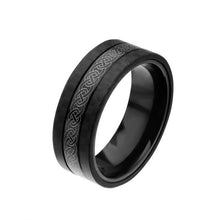 Load image into Gallery viewer, Center Celtic Design with Solid Carbon Fiber Ring