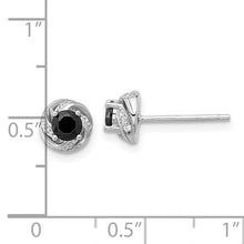 Load image into Gallery viewer, Black Spinel &amp; White Zircon Earrings