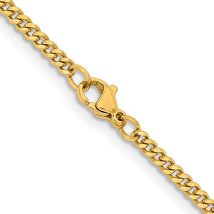 Yellow Plated Curb Chain
