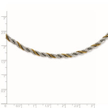 Load image into Gallery viewer, Stainless &amp; Yellow Plated Rope